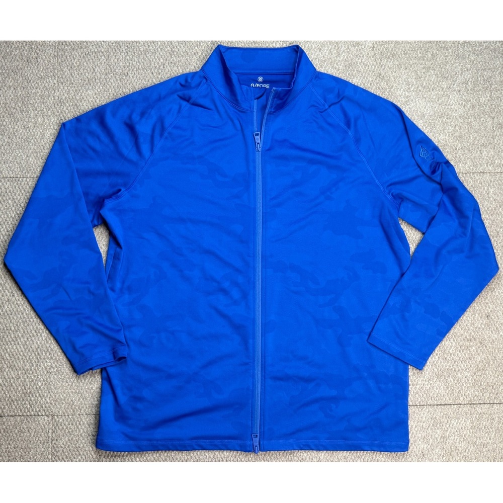 G/Fore Men's Full Zip Blue Camo Long Sleeve Track Jacket‎ Size XL